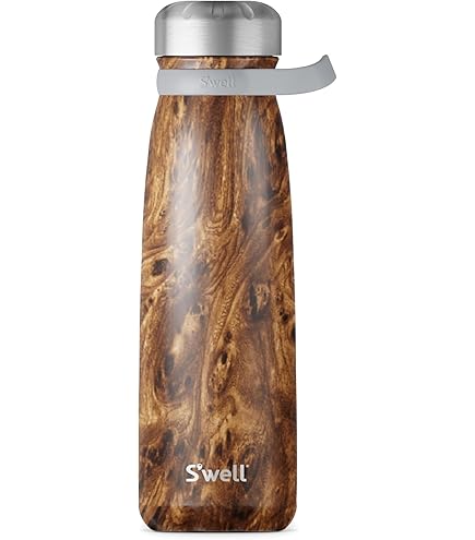 S'well Stainless Steel Travel Mug in Teakwood (Traveler Collection