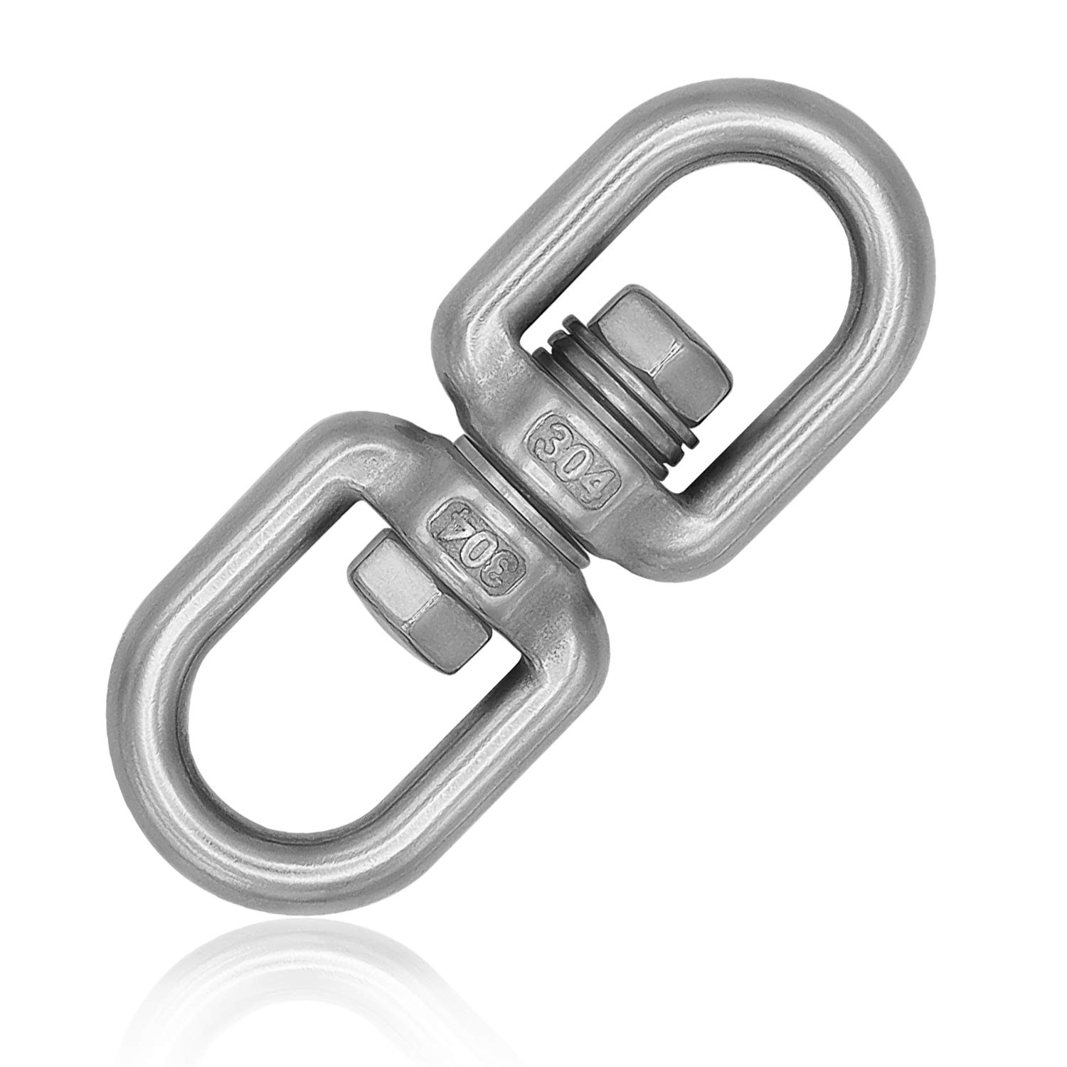 everlar® Ball bearing stainless steel swivel, 8 mm, 250 kg, comfortable, safe and quiet turning of hanging chair, punching bag, swivel grill and much more. High strength and weather resistant