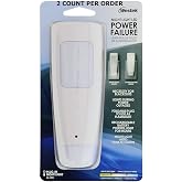 LED Power Failure Light, Flashlight and Night Light By Westek - A Safety Must-Have for Blackouts / Power Outages - Ideal for Use At Home, Be Prepared - Battery Back-Up, No Need To Recharge, Pack of 2