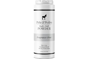 Pete & Pedro Body & Balls Powder (UNSCENTED/FRAGANCE Free) Talc-Free Ball Powder for Men | Helps with Odor & Absorbs Moisture & Sweat | Deodorant Hygiene for Groin Area | As Seen on Shark Tank, 5 oz.