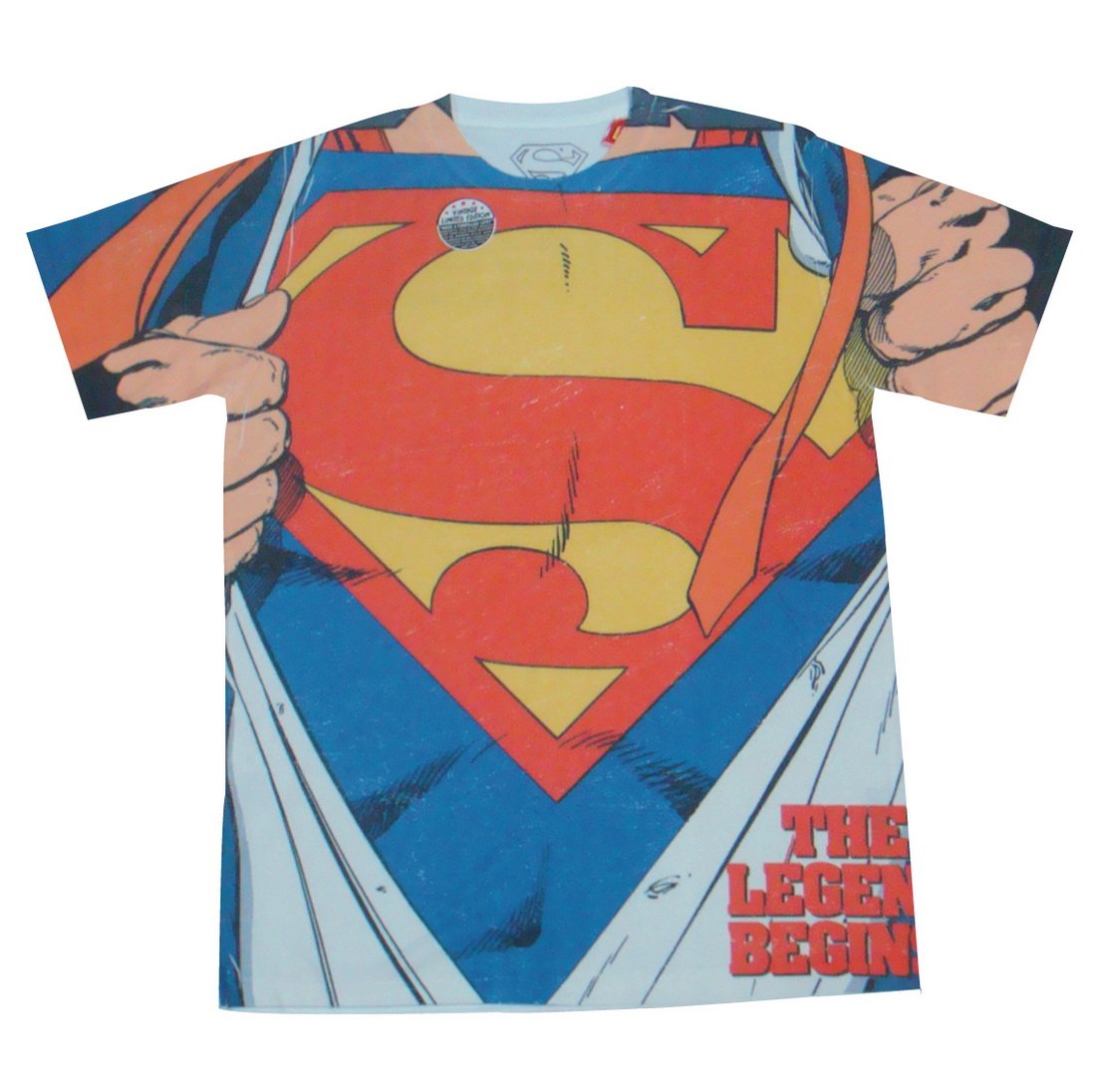 SUPERMAN T-shirt man of steel superhero comics cartoon streetwear / MM05 sz L