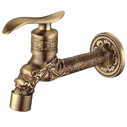 Bathroom faucet ldfn Messing Antik Single Kalten Mop Pool Waschmaschine Wasserhahn One in Zwei aus 4 Punkte Outdoor Balkon Wa