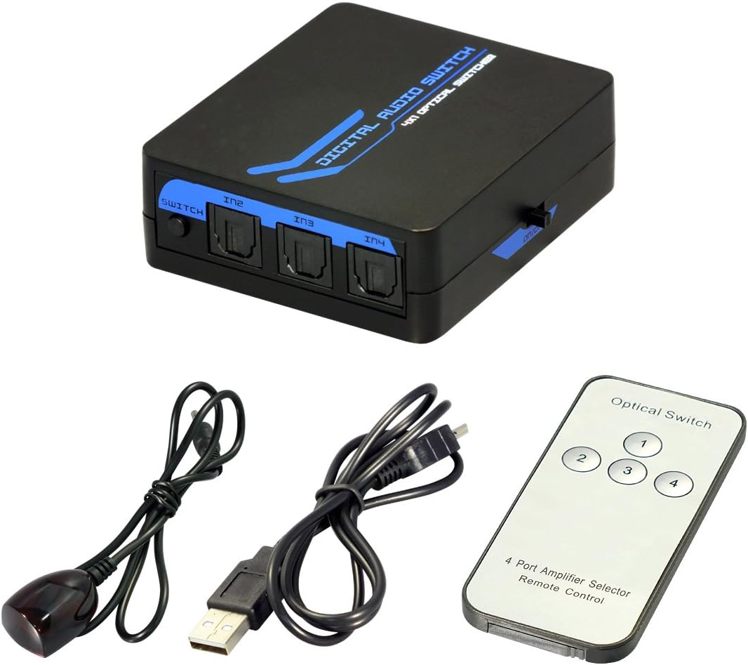 Amazon 最大4台の光デジタル音声をを接続 切り替えて出力可能4入力1出力 光デジタルセレクター Rp Optsw41 ラトックプレミア Avセレクター