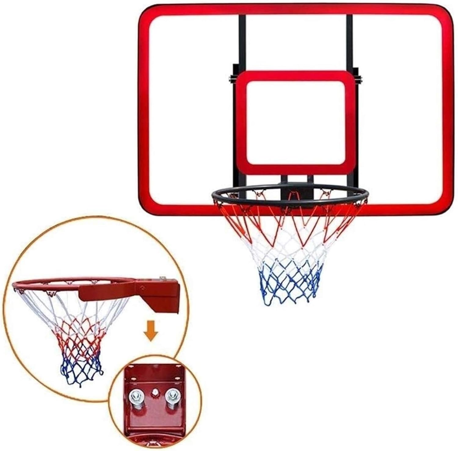 Amazon バスケットゴール オーバーザドア ウォールマウント用屋内バスケットボールフープ ボールセット屋外のバスケットボール のフープヘビーデューティバスケットボールフープではnbaのゲーム Mgizljj Mgizljj ゴール