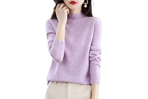 GENERIC Cashmere Sweaters for Women,2023 Winter Soft Warm Turtleneck Shirt Long Sleeve Top Thermal Base Layer Knit Jumper