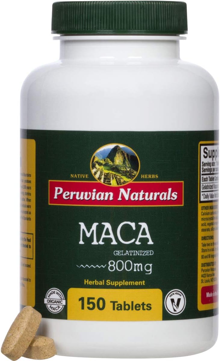 Organic Maca 800mg 150 Tablets, Maca Root Tablet for