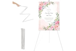 Easel Stand for Wedding Sign & Poster 63'' Tripod Collapsible Portable Artist Floor Easels for Display Show - Easy Folding Te