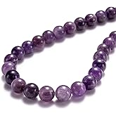 BEADIA Natural Amethyst Crystal Stone Round Loose Semi Gemstone Beads for Jewelry Making 8MM 44PCS