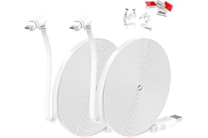 BENSN 2 Pack Charging Calbe for Arlo Pro, Arlo Pro 2, 16.4ft Weatherproof Essential Power Cord Outdoor for Arlo Camera