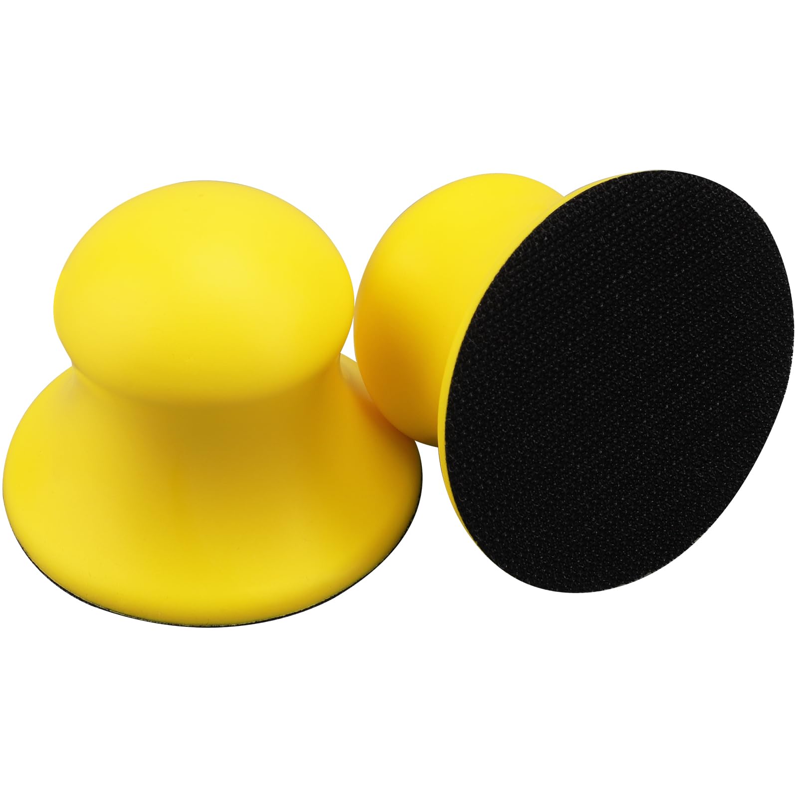 Shineboc Sanding Blocks 3 Inch Hook and Loop Sanding Block 2 PCS Round Hand Sanding Block for Wood Furniture Restoration Home Arts and Crafts