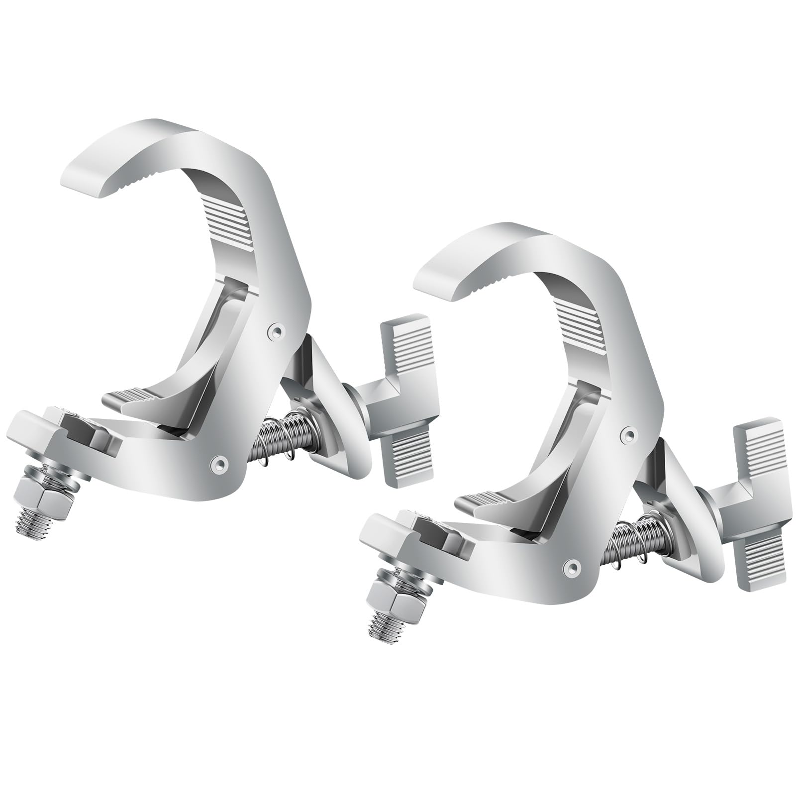 Photo 1 of 1.65-2.36 Inch Truss Clamp 2 Pack, Czgor Heavy Duty 330lb Stage Light Clamp Aluminum lighting C-Clamp Fit OD 42-60mm of Pipes, DJ Light Clamp for Par Light Moving Head Stage Stage lighting
