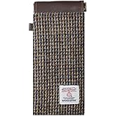 TAILORMAP Harris Tweed Squeeze Leather Sunglasses Pouch Spring Storage Glasses Pouch Holder