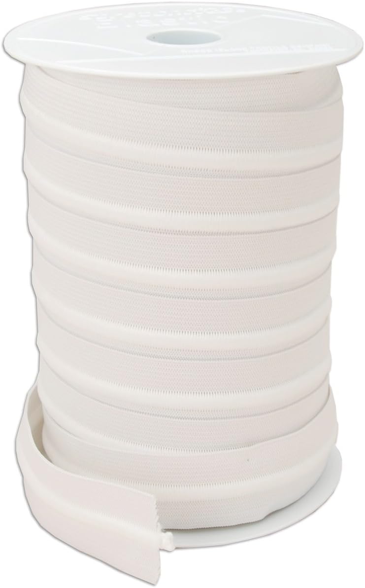 Stretchrite 1 1/4-Inch by 25 Yards White Drawcord Knit Elastic Spool