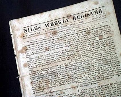Amazon Com Ballston Spa Village Saratoga County New York Steam Factory 1815 Balt Newspaper Niles Weekly Register Baltimore July 29 1815 Entertainment Collectibles