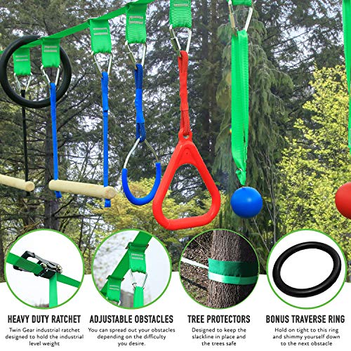 Ninja-Warrior-Obstacle-Course-for-Kids-55-ft-Slack-Line-8-Obstacles--Ninja-Slackline-Obstacle-Course-for-Kids-Backyard--Ninja-Warrior-Training-Equipment-for-Kids-Monkey-Bars-Webbing-Ladder