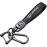 Comburvo Leather Car Keychain for Lexus ES350 GS350 GS300h GS450h is300 es350 ls460 rx350 NX300h Series Car Key Chain Ring Accessories for Men and Woman Black