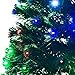 HOMCOM Pre-Lit Douglas Fir Artificial Christmas Tree with Fiber Optic / LED Lights and 8 Pre-Programmed Settings, 7' Tall