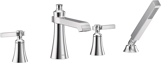 Moen Ts928 Flara 2 Handle Deck Mount Lever Handle Roman Tub Faucet