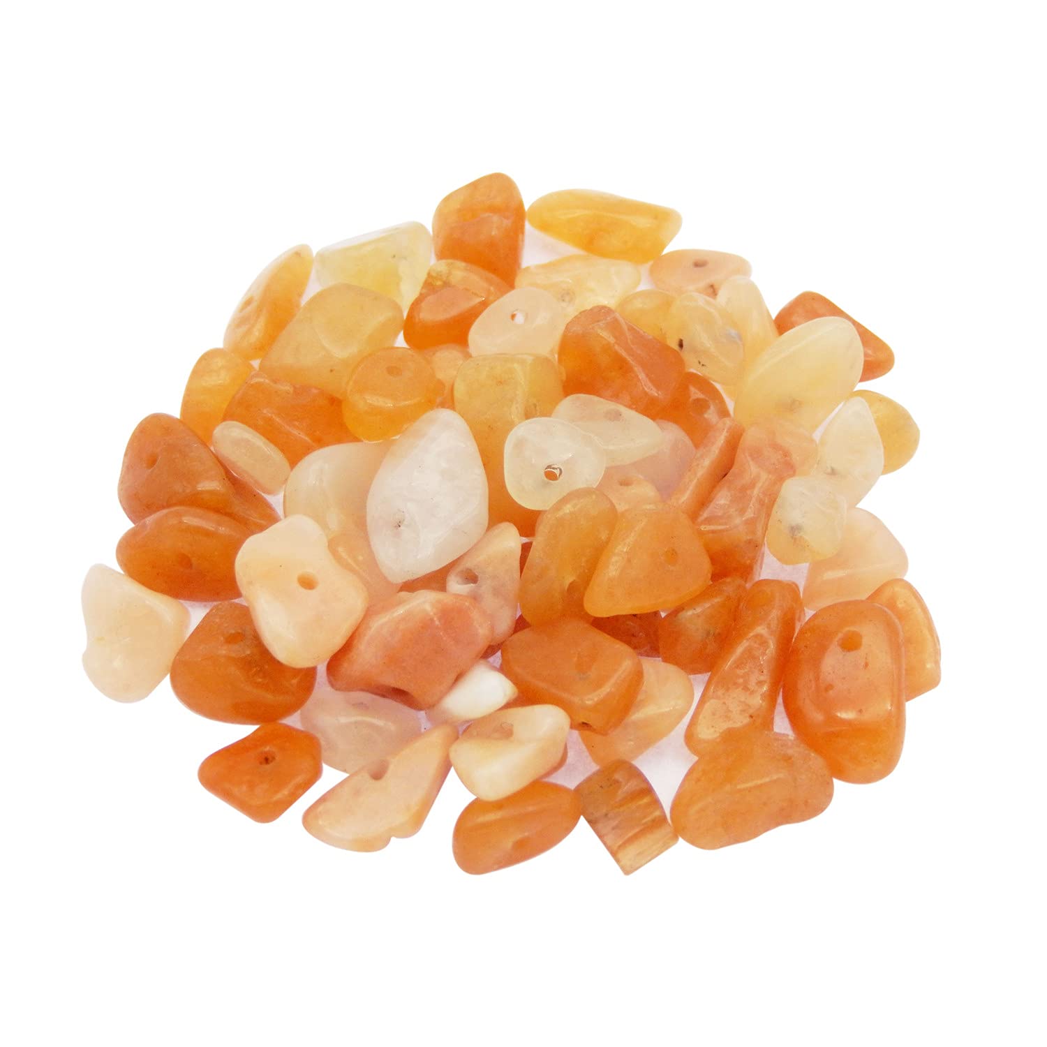450PCS Natural Irregular Chip Stone Beads 5-8mm Gemstones Crystal Loose Bead for Jewelry Making Bracelet Necklace DIY Craft Finding (Yellow-Aventurine)