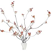 LINSIE Fall 38.5 Inch 4 Pcs Artificial Realistic Ficus Branches，Decoration Greenery Stems, Realistic Touch Flexible Branches, Green Fake Plant, for Home Fall Decor Tables Vases Garden Decoration