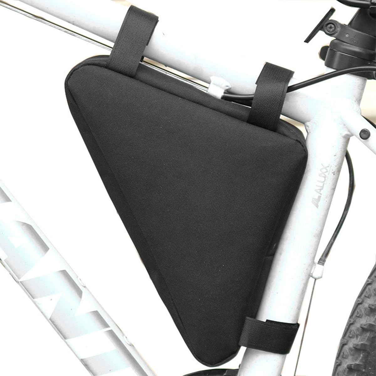 ZONADAH Bicycle Triangle Frame Bag Waterproof Bike Storage Pouch Front Tube Bag for Cycling Tools Lock Phone Rain Jacket Accessories