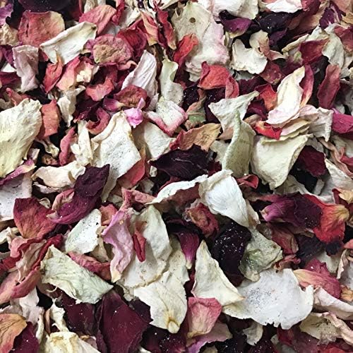 Stripey Finds 1 Litre Natural Petal Confetti With Silver Glitter - Biodegradable - Many Colour, Type and Mix Options available (Winter Wonderland)