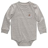 Carhartt Long-Sleeve Pocket Bodysuit, Grey