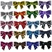 QingHan 20pcs Sequin Bow Clips Boutique Hair Bows For Girls