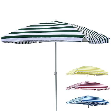 Sonnenschirm rechteckig 120X180 cm, knickbar, langlebiges Polyester, gelb • Strand Strandschirm Garten Schirm Sonnenschutz