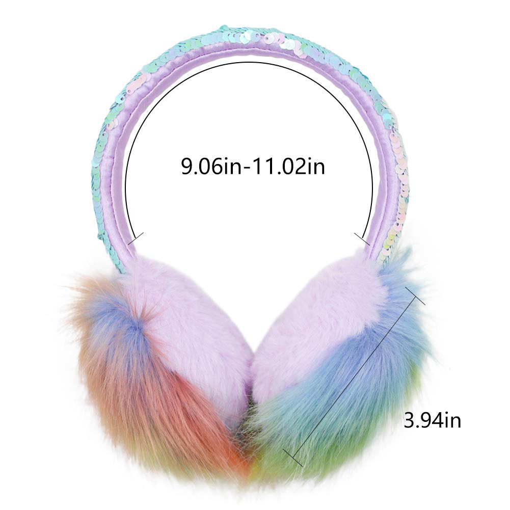 Womens Winter Warm Fluffy Ear Muffs Cute Faux Fur Earmuff for Girls Mom
