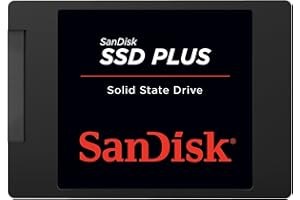 SanDisk SSD Plus 1TB Internal SSD - SATA III 6 Gb/s, 2.5"/7mm, Up to 535 MB/s - SDSSDA-1T00-G26, Black