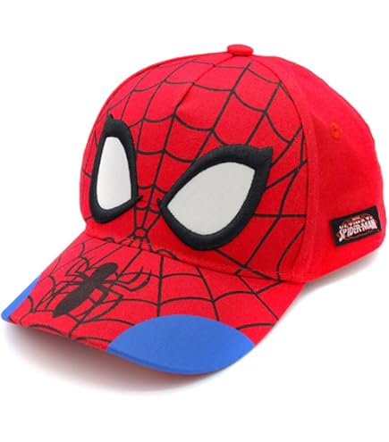 Ensemble Hiver Spiderman 3 Pièces Pour Enfants - Bonnet, Gants, Cache-cou - Licence Officielle Marvel - Rouge Et Bleu, Taille Unique