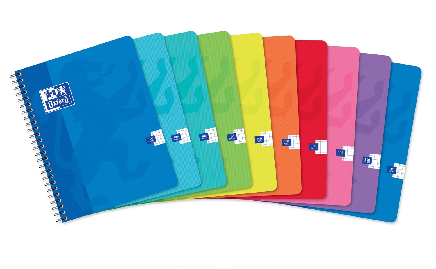 Oxford Office Classique 100103804 School Homework Books Squared 17 x 22 cm 100 Pages Pack of 10