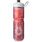 HydraPak | Polar Bottle - Polar Sport Insulated Water Bottle - BPA-Free, Sport & Bike Squeeze Bottle with Handle (Pulse Red, 700ml / 24oz)