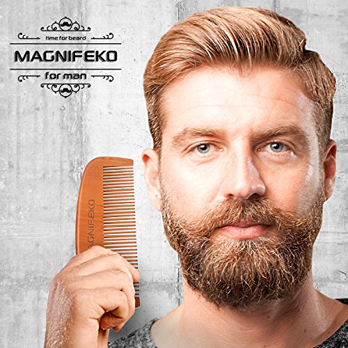 Beard Comb and Brush Grooming Set for Men Home & Travel Grooming Kit