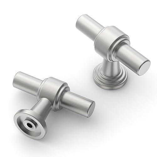 Asidrama 10 Pack Brushed Satin Nickel Kitchen Cabinet Knobs Dresser Drawer Cabinet Hardware Zinc Knobs for Dresser Drawers