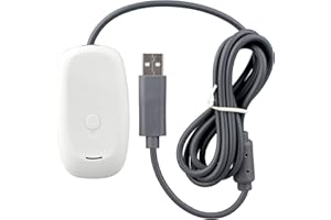 OSTENT USB Wireless Controller PC Laptop Receiver for Microsoft Xbox 360 Slim Windows Video Games Color White