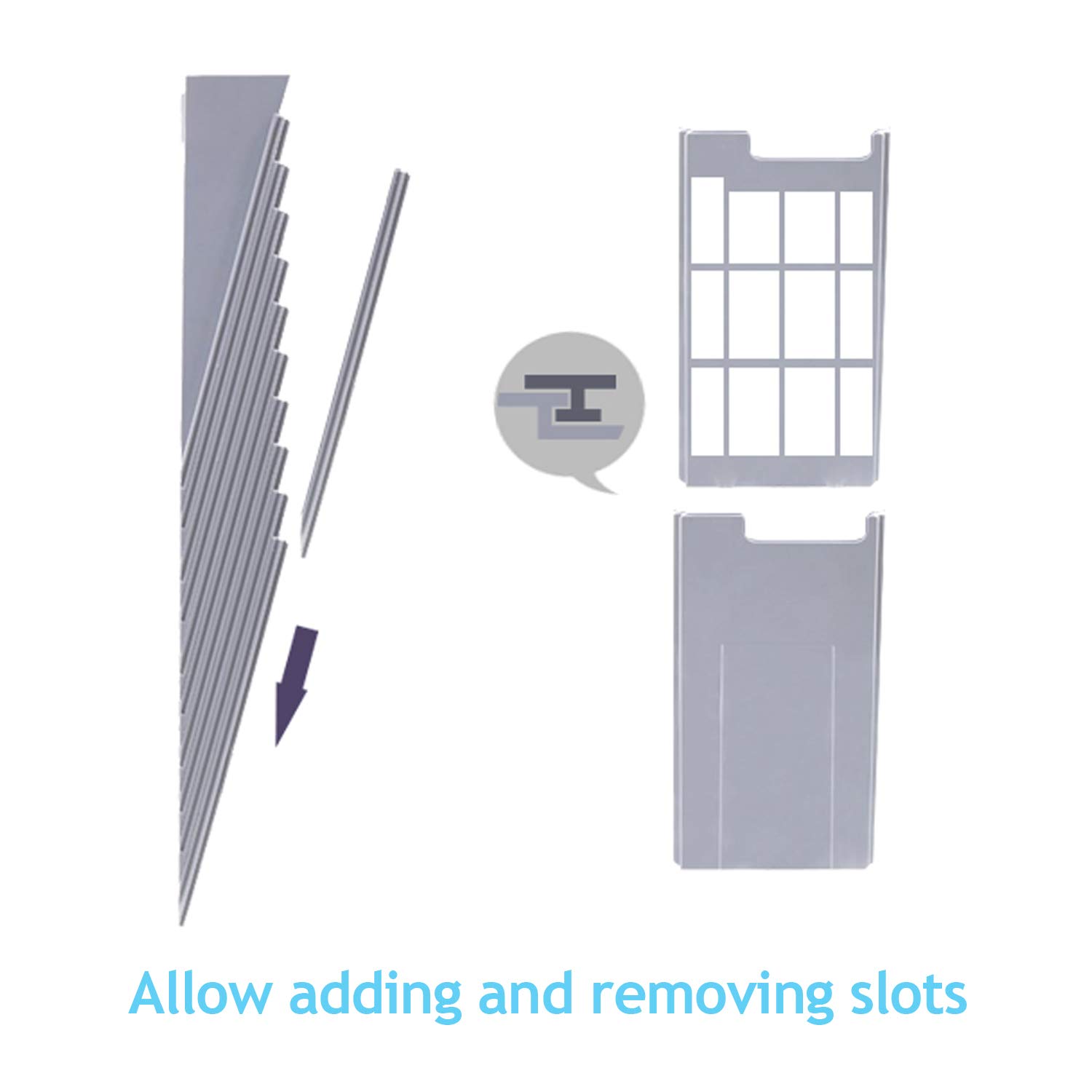 NADAMOO Time Cards Rack Retractable Time Card Holder with 10Pocket