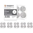 reserv 2" Round Premium Re-Usable Self Adhesive Electrode Pads for TENS/EMS Unit, Fabric Backed Pads with Premium Gel (White Cloth and Latex Free) (20 Electrodes)