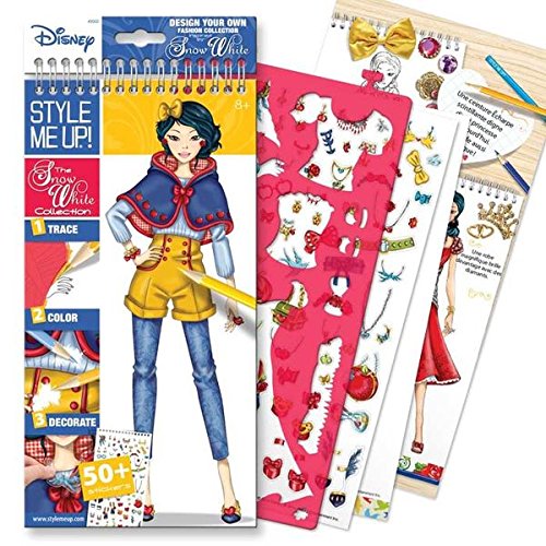Style Me Up - Fashion Design Coloring Book with Stickers for Girls - Disney Snow White Collection - SMU-2002