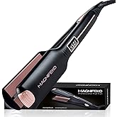 Magnifeko Professional Flat Iron Hair Straightener Wide Plate & Digital Display - Dual Voltage Titanium Hair Straighteners (Black Rosegold)