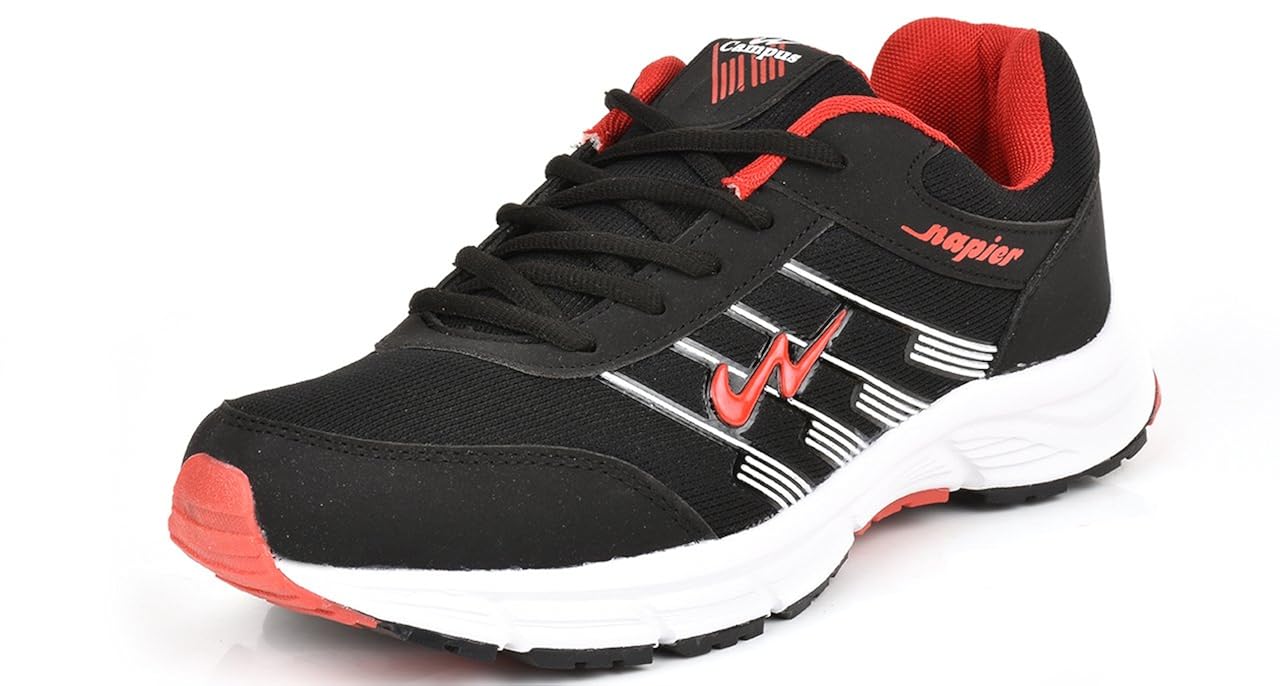 Buy Campus Napier Black and Red Color Men Sport Running Shoes at Amazon.in