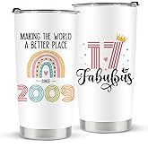 kdxpbpz 17th Birthday Gifts for Girls, 2009 17th Birthday Decorations for Girls, 17 Year Old Gifts For Her, Daughter, Granddaughter, 20 oz Stainless Steel Vacuum Insulated Tumbler
