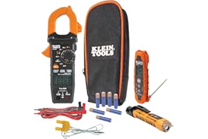 Klein Tools CL320KIT HVAC Kit for HVAC Testing; Digital Clamp Meter, Non-Contact Voltage Tester, and Infrared/Probe Thermometer