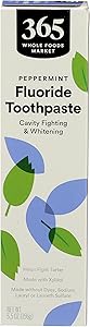 365 by Whole Foods Market, Fluoride Toothpaste, Cavity Fighting & Whitening, Peppermint Flavor, 5.5 Ounce