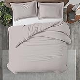 Kotton Culture 3 Pc 120" x 98" Duvet Cover Set Oversized King 100% Egyptian Cotton - 600 Thread Count Comforter Cover, Zipper Closure & Corner Ties - Fits Large King Inserts - Light Grey