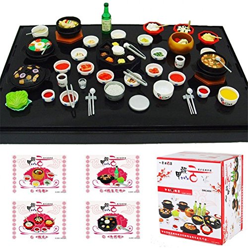 ORCARA Food Miniature Dollhouse Korea Korean Meal Drink Doll Accessory Set of 8