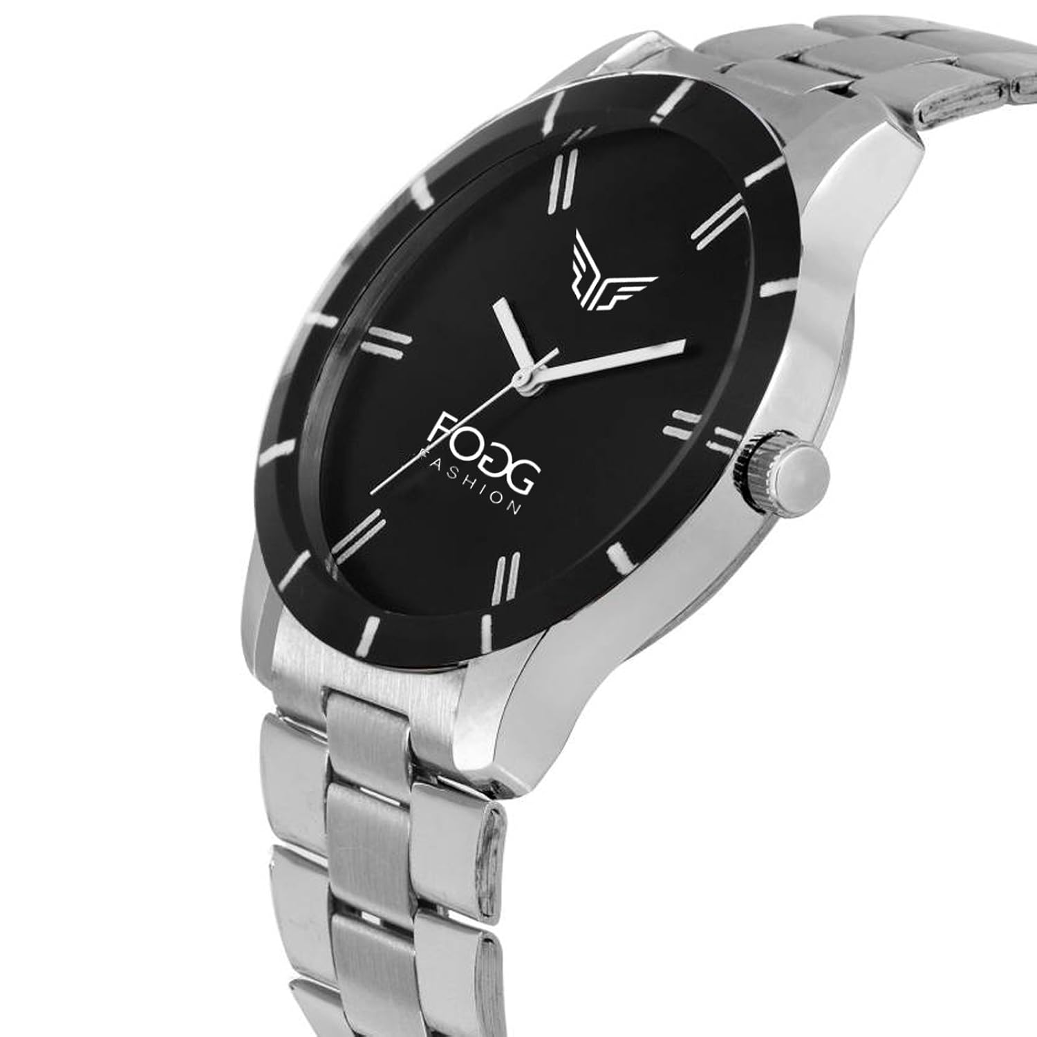 fogg analog black dial men's watch -2004-bk