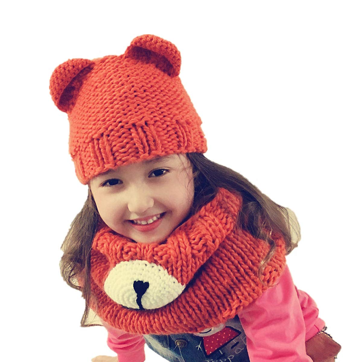 boys orange winter hat