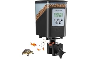 DXOPHIEX Automatic Fish Feeder for Aquarium Fish Feeder Automatic Dispenser Vacation Fish Feeder Automatic Turtle Feeder with Moisture-Proof Design Suitable for Fish Tank with Hood and Without Hood
